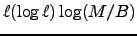 $\ell (\log \ell) \log (M/B)$