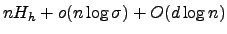 $nH_h +o(n\log
\sigma)+O(d\log n)$