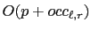 $O(p+occ_{\ell,r})$