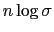 $n\log\sigma$