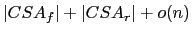 $\vert CSA_f\vert+\vert CSA_r\vert+o(n)$