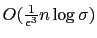 $O(\frac{1}{\epsilon^3}n\log\sigma)$