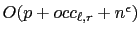 $O(p + occ_{\ell,r}+n^{\epsilon})$