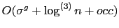 $O(\sigma^g + \log^{(3)} n + \mathop{occ})$