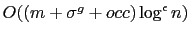 $O((m+ \sigma^g + \mathop{occ}) \log^\epsilon n)$
