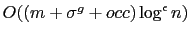 $O((m + \sigma^g + \mathop{occ}) \log \log n)$