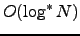 $O(\log^* N)$