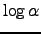 $\log \alpha$