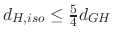 $d_{H, iso} \leq \frac54 d_{GH}$