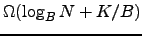 $\Theta(K\log_2 K+N)$