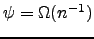 $\psi=\Omega(n^{-1})$