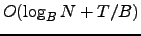 $\smash{O\bigl ( (\log_B N)(\log (N/B))/ \log \log_B N\bigr)}$